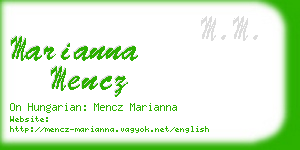 marianna mencz business card